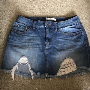 Denim mini skirt